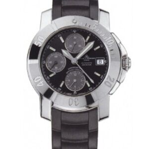 Baume & Mercier Capeland Automatic Chronograph Black Dial Men's Rubber Watch